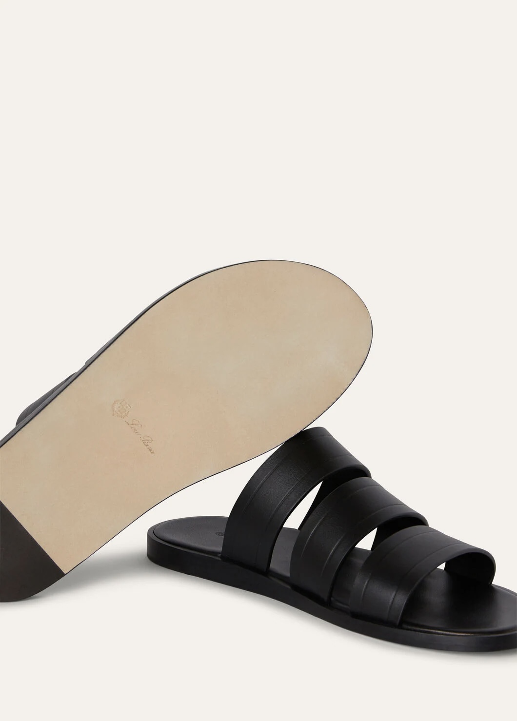 Naha calfskin sandal - Black 8000