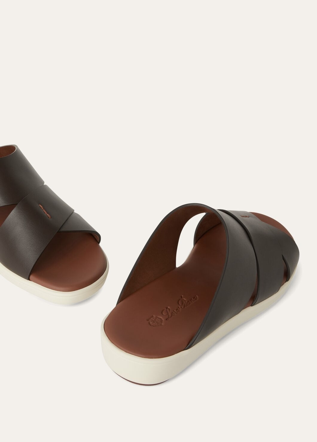 Palm bull leather sandal - Chocolate H026