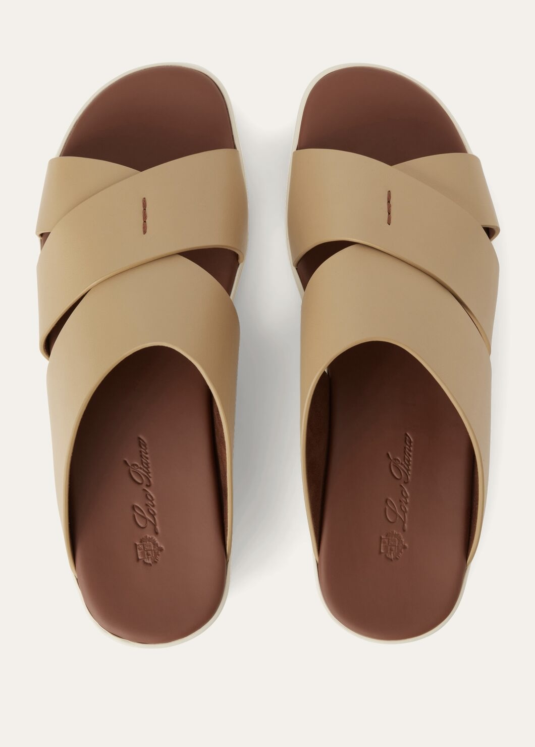 Palm bull leather sandal - Ecru