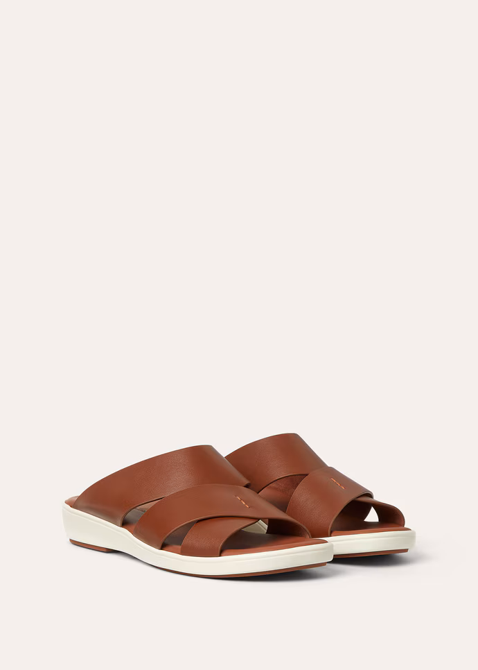 Palm bull leather sandal - Leather H02E