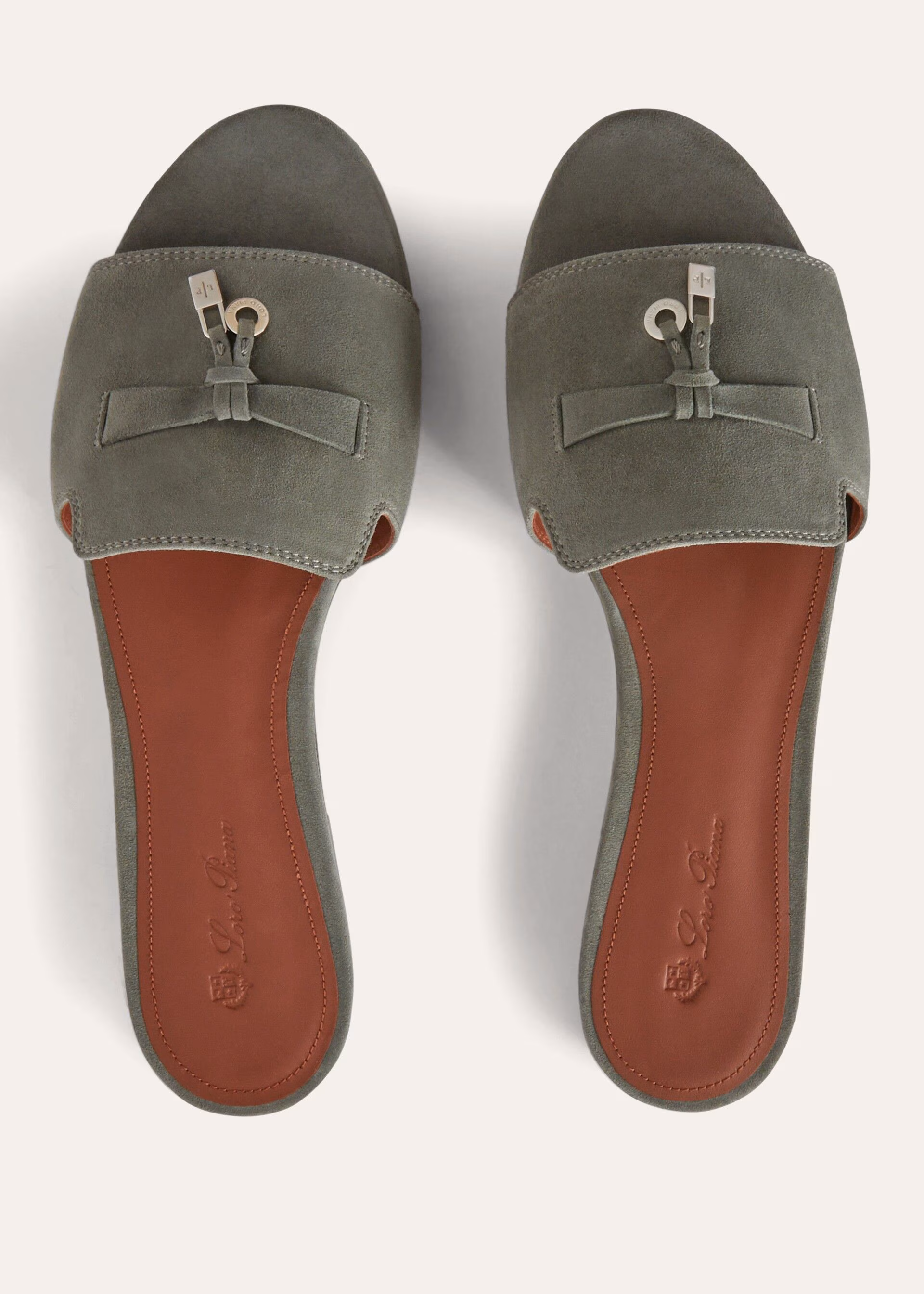 Summer Charms Sandal Suede Goatskin - Army Gray