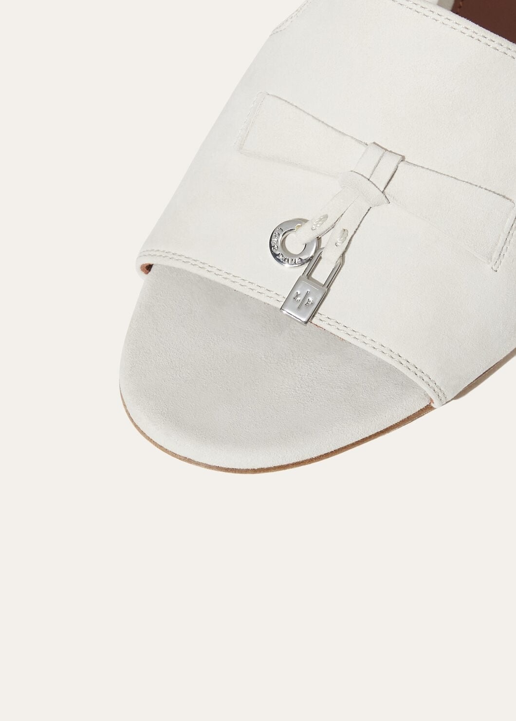Summer Charms Suede Goatskin Sandal - Pearl Powder A760