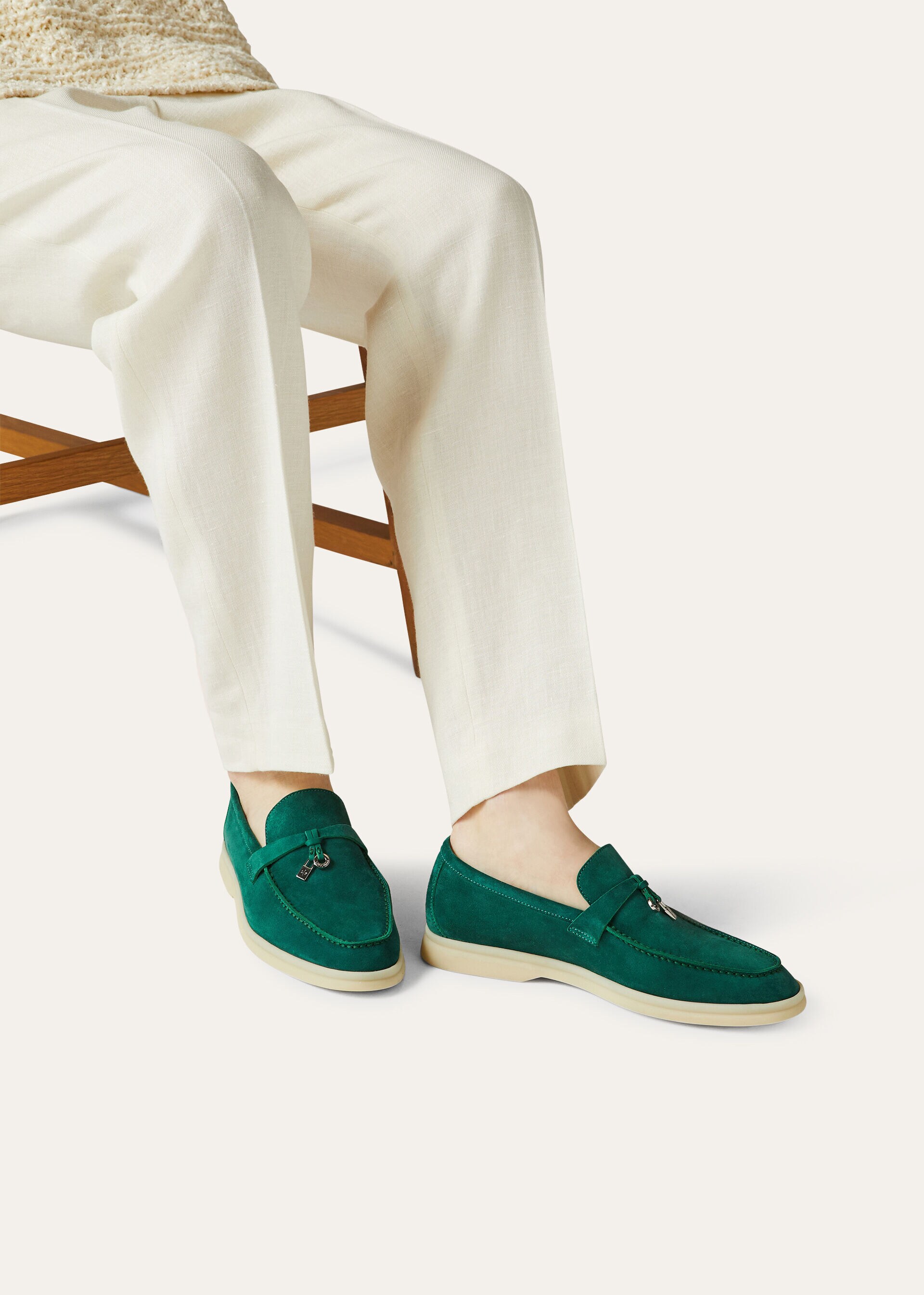 Summer Charms Walk Suede Moccasin - Forest Leaves
